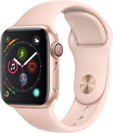 Apple Watch Series 4 40mm Zlatý hliník s pieskovo ružovým športovým remienkom - Smart hodinky