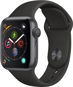 Apple Watch Series 4 40mm Vesmírne čierny hliník s čiernym športovým remienkom - Smart hodinky