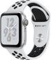 Apple Watch Series 4 Nike+ 40mm Strieborný hliník s platinovým/čiernym športovým remienkom Nike - Smart hodinky