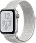 Apple Watch Series 4 Nike+ 40mm Stříbrný hliník se sněhově bílým provlékacím sportovním řemínkem Nik - Chytré hodinky