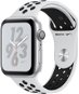 Apple Watch Series 4 Nike+ 44mm Strieborný hliník s platinovým/čiernym športovým remienkom Nike - Smart hodinky