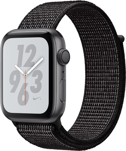 Apple Watch Series 4 Nike+ 44mm Vesmírně černý hliník s černým provlékacím sportovním řemínkem Hlavní obrázek Apple Watch Series 4 Nike+ 44mm Vesmírně černý hliník s černým provlékacím sportovním řemínkem - Chytré hodinky - Hlavní obrázek