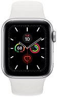 Apple Watch Series 5 40mm Silver Aluminium with White Sport band - Smart Watch