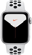 Apple Watch Series 5 Nike+ 40mm, ezüstszínű alumíniumtok platinaszín-fekete Nike sportszíjjal - Okosóra
