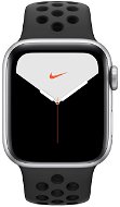 Apple Watch Series 5 Nike+ 40mm Stříbrný hliník s antracitovým/černým sportovním řemínkem Nike - Smart hodinky