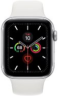 Apple Watch Series 5 44mm Silver Aluminium with White Sports Strap - Smart Watch