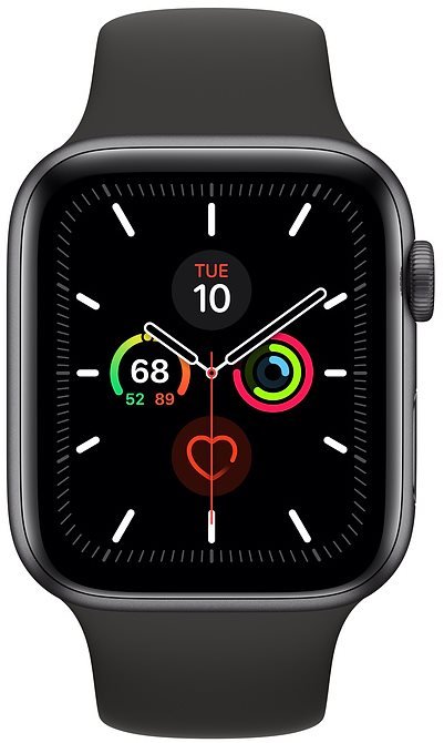 Apple Watch Series 5 44mm Space Grey Aluminium with Black Sports 