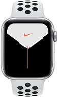 Apple Watch Nike Series 5 44mm Silber Aluminium mit Nike Platin / Schwarz Sportarmband - Smartwatch