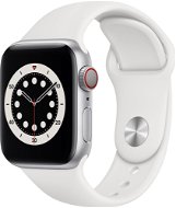 Apple Watch Series 6 40mm Cellular Silver Aluminium with White Sports Strap - Smart Watch