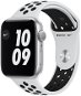 Apple Watch Nike Series 6 40 mm Ezüst alumínium platina/fekete Nike sportszíjjal - Okosóra