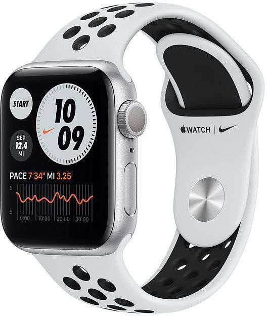 Apple Watch Nike Series 6 40mm Cellular Silver Aluminum with Platinum/Black  Nike Sport Strap - Smart Watch | Alza.cz