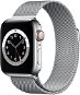 Apple Watch Series 6 40mm Cellular Ezüstszínű rozsdamentes acél tok ezüstszínű milánói szíjjal - Okosóra