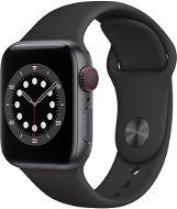 Apple Watch Series 6 44mm Cellular Space Grey Aluminium with Black Sports Strap - Smart Watch