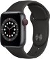 Apple Watch Series 6 44mm Cellular Space Grey Aluminium with Black Sports Strap - Smart Watch