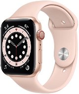 Apple Watch Series 6 44mm Cellular Gold Aluminium with Sand-pink Sports Strap - Smart Watch