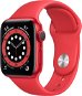 Apple Watch Series 6 44mm Aluminiumgehäuse Rot mit Sportarmband rot - Smartwatch