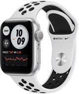 Apple Watch Nike Series 6 44 mm-es, ezüst alumínium, platina / fekete Nike sportpánttal - Okosóra