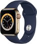 Apple Watch Nike Series 6 44mm Cellular Gold Stainless Steel with a Navy Blue Sports Strap - Smart Watch