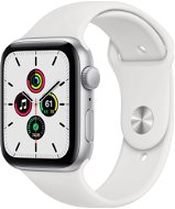 Apple Watch SE 40 mm ezüst alumínium, fehér sport szíjjal - Okosóra