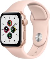 Apple Watch SE 44mm Gold Aluminium with Sand-pink Sports Strap - Smart Watch