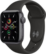 Apple Watch SE 44mm Space Grey Alugehäuse mit schwarzem Sportarmband - Smartwatch