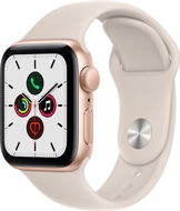 Apple Watch SE 40mm Aluminiumgehäuse Gold mit Sportarmband Polarstern - Smartwatch