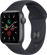 Apple Watch SE 40 mm Asztroszürke alumínium, éjfekete sportszíjjal - Okosóra