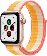 Apple Watch SE 40mm Cellular Gold Aluminium Case with Maize/White Sport Loop - Smart Watch