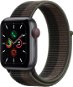Apple Watch SE 40 mm Cellular Space Gray Aluminium mit Tornado Grau/Grauem Sportarmband - Smartwatch