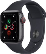 Apple Watch SE 44 mm Cellular Asztroszürke alumínium, éjfekete sportszíjjal - Okosóra
