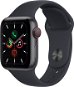 Apple Watch SE 44mm Cellular Aluminiumgehäuse Space Grau mit Sportarmband Dark Ink - Smartwatch