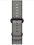 Apple 38 mm schwarzes Uhrenband auf gewebtem Nylon (gesteppt) - Armband