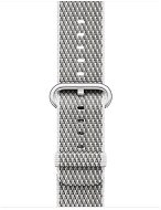Apple 38 mm Biely z tkaného nylonu (prešívanie) - Remienok na hodinky