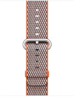 Apple 38mm Armband aus gewebtem Nylon Orangerot (kariert) - Armband