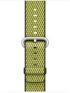 Apple 38mm Armband aus gewebtem Nylon Dunkeloliv (kariert) - Armband