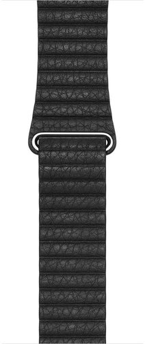 Apple 42mm Black Leather - Medium - Watch Strap - Main image