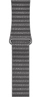 Apple 42mm Búrkové šedý kožený - Medium - Remienok na hodinky