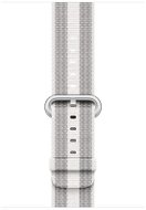 Apple 42mm Armband aus gewebtem Nylon Weiß (gestreift) - Armband