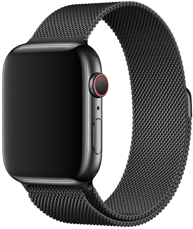 42mm space black sales milanese loop