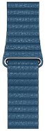 Apple 44 mm Modro-sivy kožený, Large - Remienok na hodinky