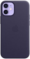 Apple iPhone 12 Mini Kožený kryt s MagSafe tmavo fialový - Kryt na mobil