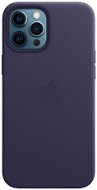 Apple iPhone 12 Pro Max Kožený kryt s MagSafe tmavo fialový - Kryt na mobil