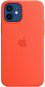 Apple iPhone 12 a 12 Pro Silikónový kryt s MagSafe, svietivo oranžový - Kryt na mobil