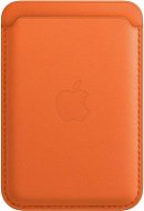 Apple iPhone Kožená peňaženka s MagSafe oranžová - MagSafe peňaženka