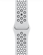 Apple Watch 41 mm-es platinaszín-fekete Nike sportszíj - Szíj