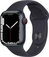 Apple Watch Series 7 41mm Cellular Éjfekete alumínium éjfekete sportszíjjal - Okosóra