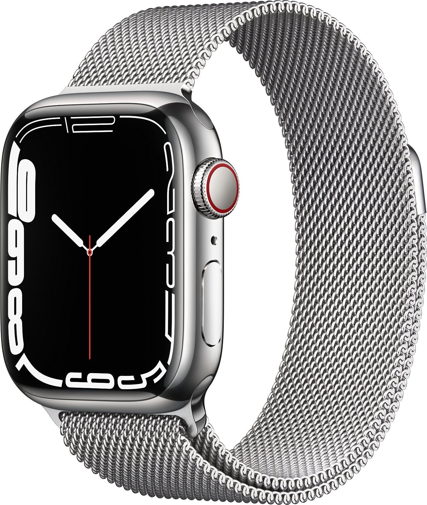 Apple Watch Series 7 41mm Cellular Stříbrný nerez se stříbrným