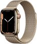 Apple Watch Series 7 41mm Cellular Gold Stainless Steel with Gold Milanese Loop - Smart Watch