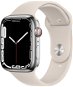 Apple Watch Series 7 45mm Cellular Ezüstszínű rozsdamentes acél csillagfény sportszíjjal - Okosóra