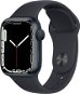 Apple Watch Series 7 41 mm Polnočne sivý hliník s polnočným športovým remienkom - Smart hodinky